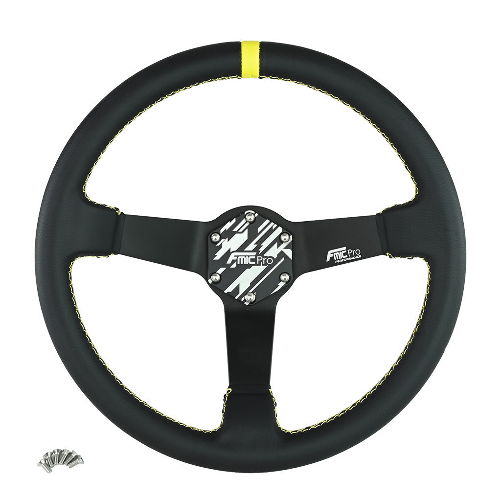 Volante deportivo FMIC.Pro Track piel 350 mm offset 90 mm