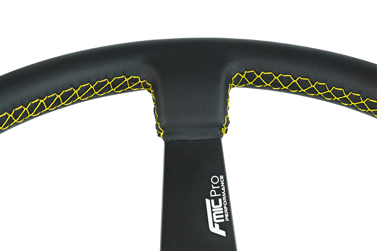 Volante deportivo FMIC.Pro Track piel 350 mm offset 90 mm