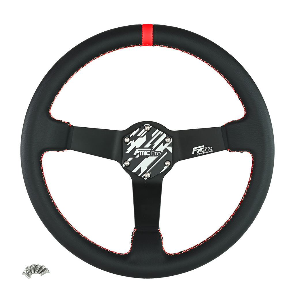 Volante deportivo FMIC.Pro Track piel 350 mm offset 90 mm