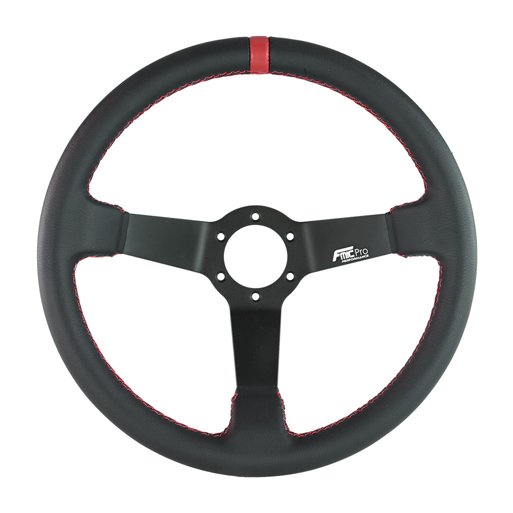 Volante deportivo FMIC.Pro Track piel 350 mm offset 90 mm