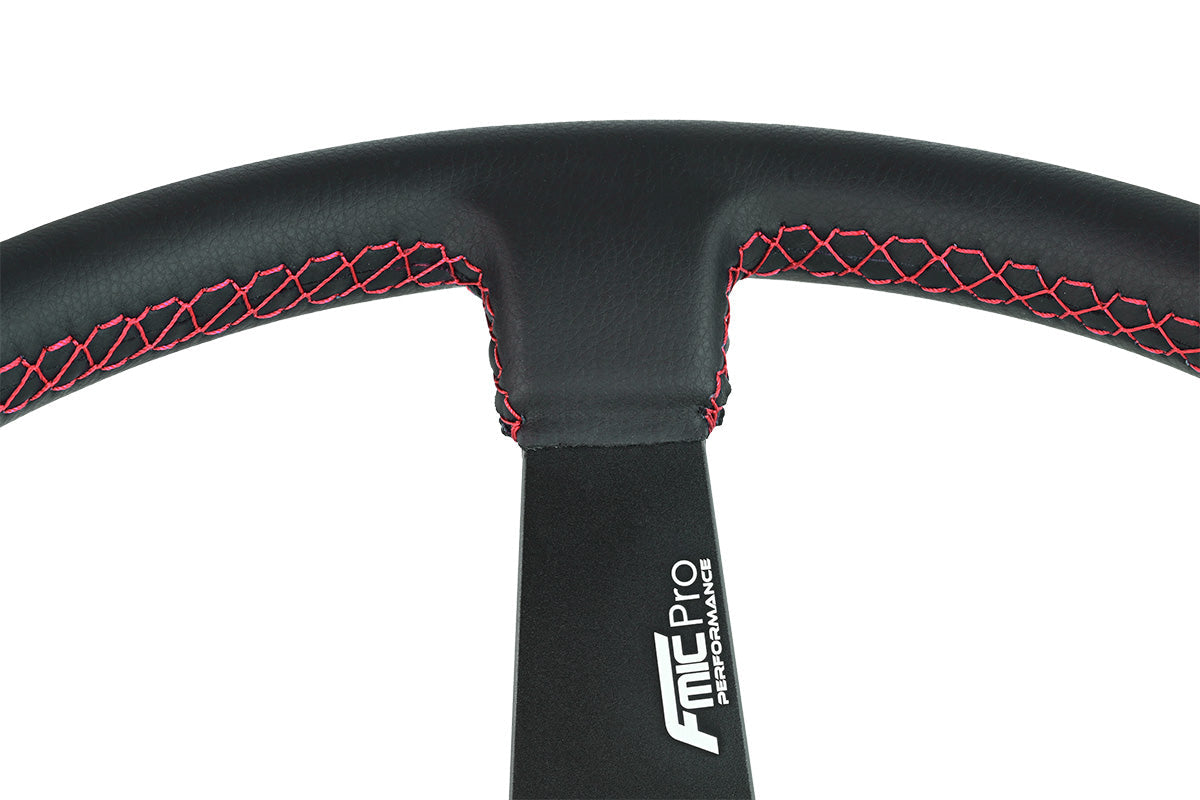 Volante deportivo FMIC.Pro Track piel 350 mm offset 90 mm