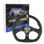 Volante deportivo FMIC.Pro D-Shape cuero 325 mm offset 42 mm amarillo