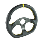 Volante deportivo FMIC.Pro D-Shape cuero 325 mm offset 42 mm amarillo