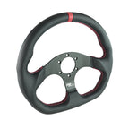 Volante deportivo FMIC.Pro D-Shape cuero 325 mm offset 42 mm rojo
