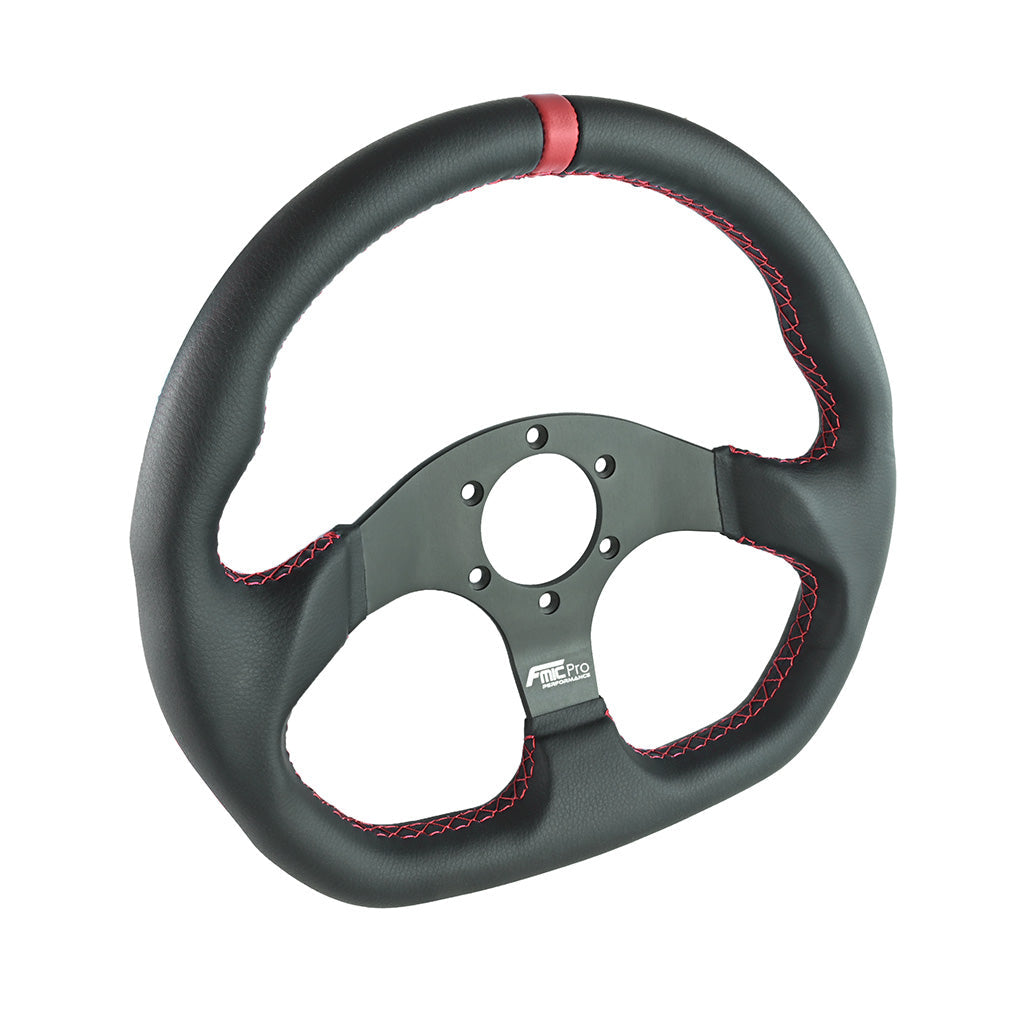 Volante deportivo FMIC.Pro D-Shape cuero 325 mm offset 42 mm