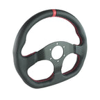 Volante deportivo FMIC.Pro D-Shape cuero 325 mm offset 42 mm rojo