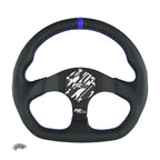 Volante deportivo FMIC.Pro D-Shape cuero 325 mm offset 42 mm azul