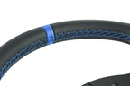Volante deportivo FMIC.Pro D-Shape cuero 325 mm offset 42 mm azul