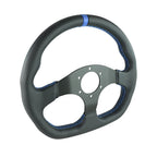 Volante deportivo FMIC.Pro D-Shape cuero 325 mm offset 42 mm azul