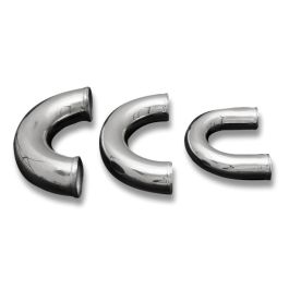 Aluminium elbow 180' 48mm, 30cm
