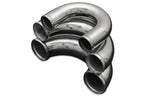 Codo de aluminio 180' 57 mm, 30 cm
