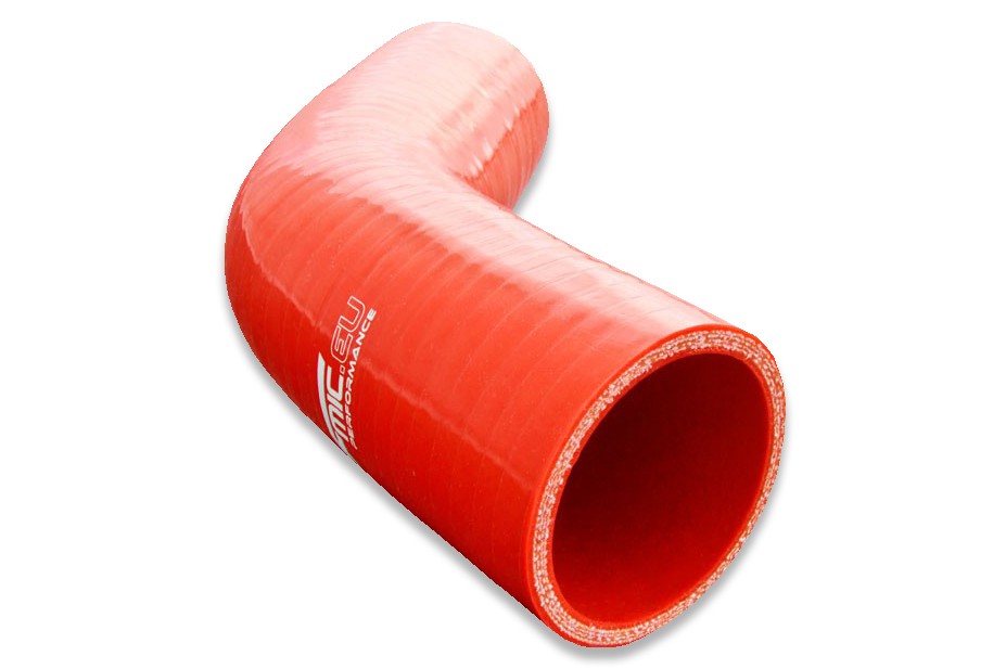 Codo de silicona 45' 48 mm rojo