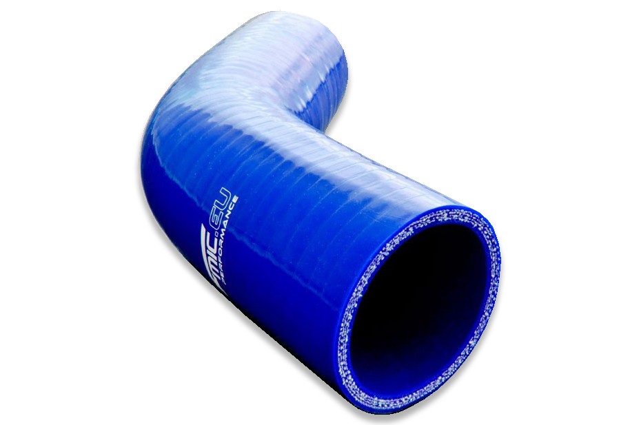 Codo de silicona 45' 57 mm azul