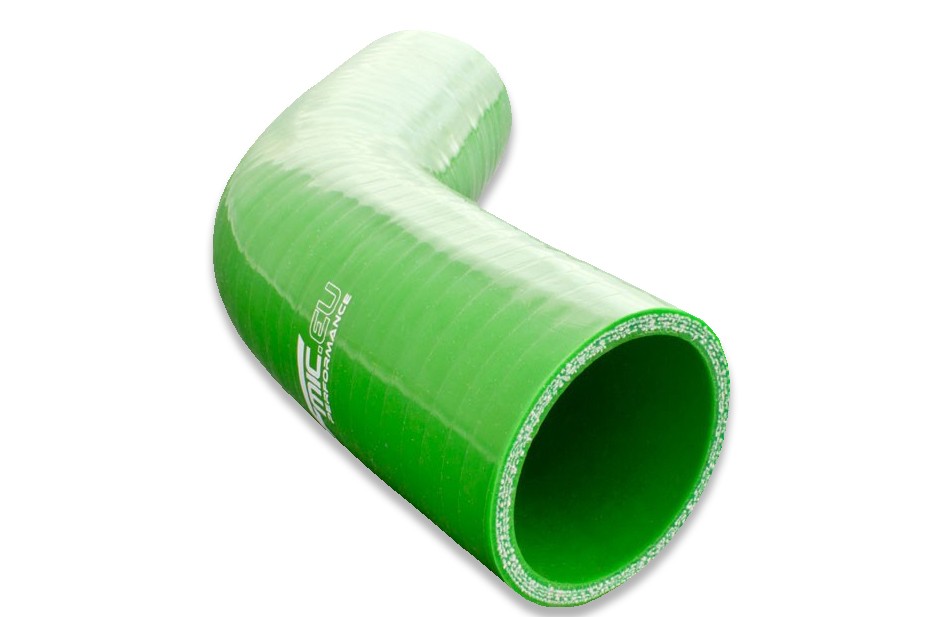 Codo de silicona 45' 76 mm verde
