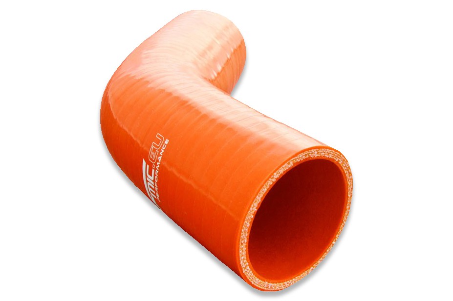 Codo de silicona 45' 80 mm naranja