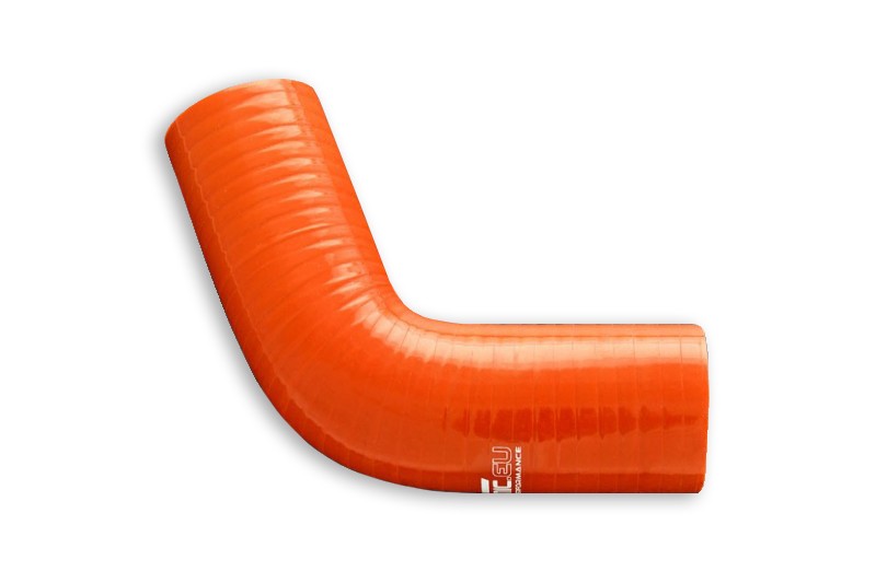 Codo de silicona 67° 80 mm naranja