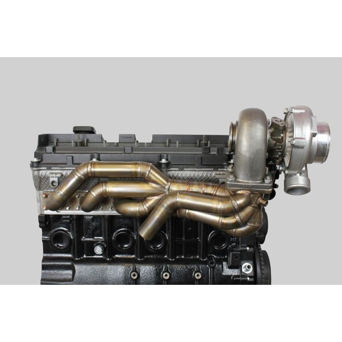 BMW M50 M52 stainless steel tubular turbo exhaust manifold, top mount, T4 E36 FTWL