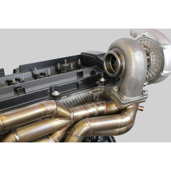 BMW M50 M52 stainless steel tubular turbo exhaust manifold, top mount, T4 E36 FTWL