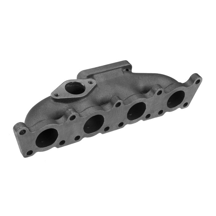 JRspec cast exhaust manifold for VW/Audi 1.8T with T3 flange and wastegate outlet.