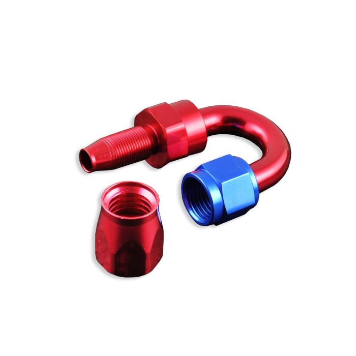 AN6 180° Swivel Red Hose End