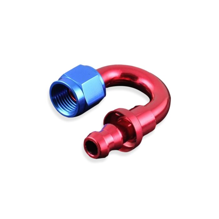 Conector AN8 de presión de 180" rojo