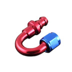 Conector AN8 de presión de 180" rojo
