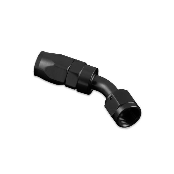 AN4 Swivel Connector 45° Black