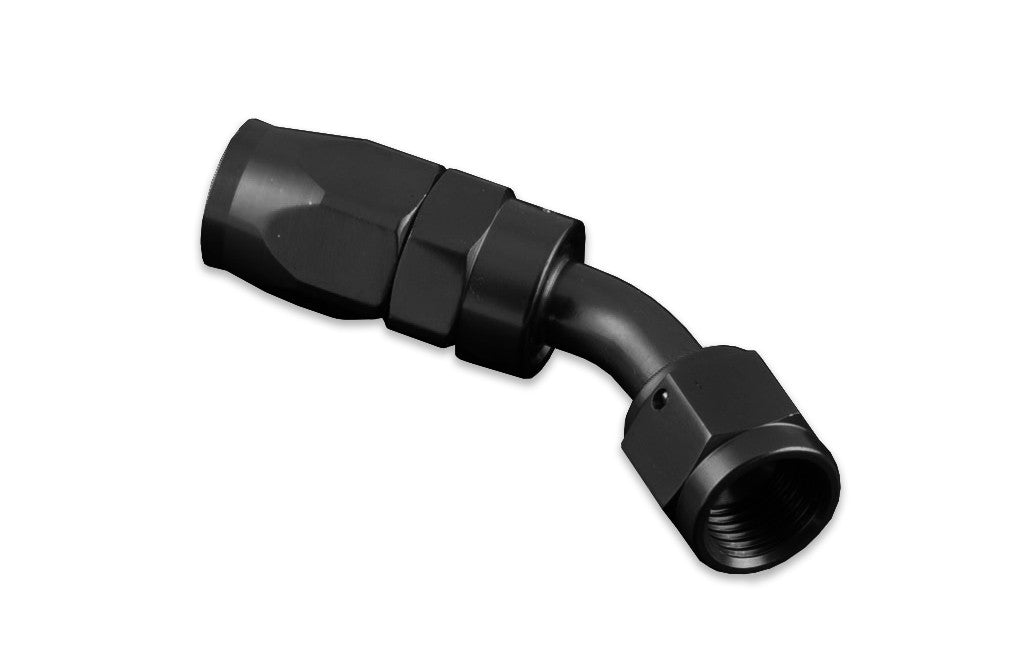 Racor giratorio para manguera FMIC.EU AN8 45° Viton negro