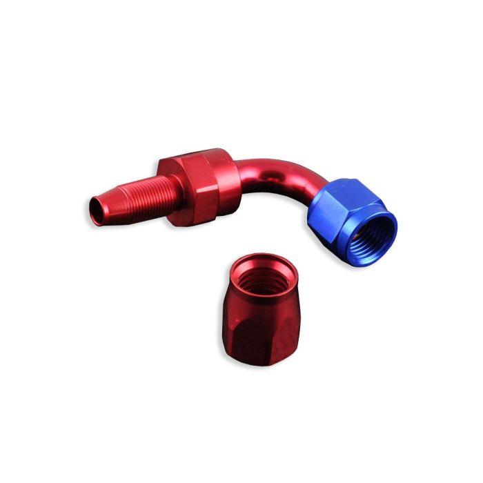 AN8 90° Swivel Connector Red
