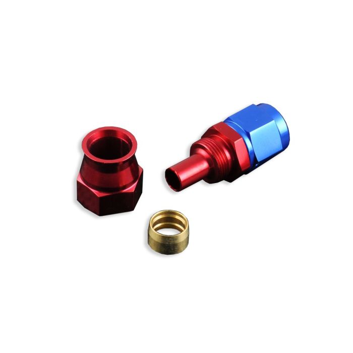 AN-8 AN8 JIC Straight PTFE Fuel Hose Fitting, Red End