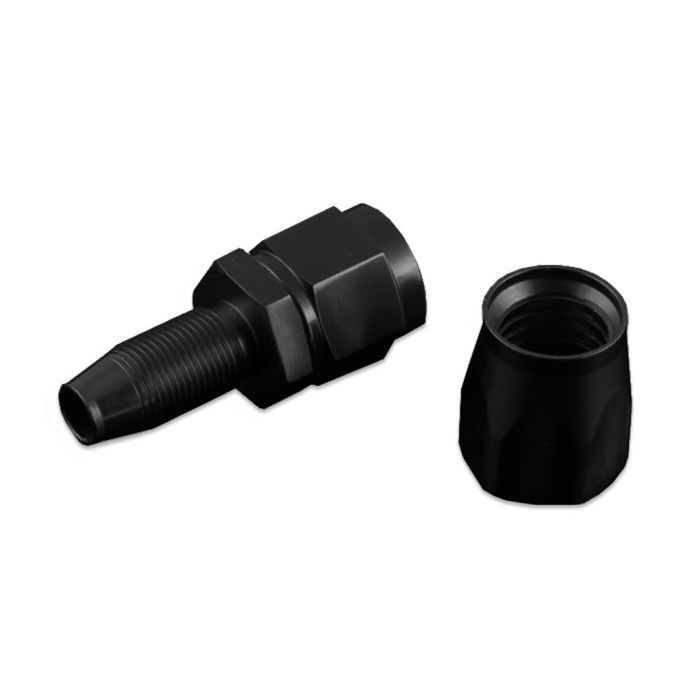 AN16 straight swivel fitting black