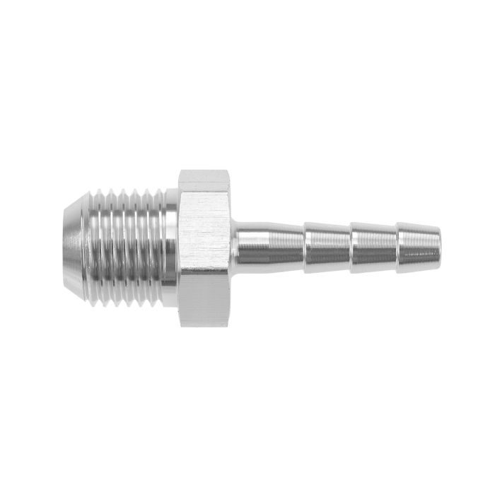 AN6 to 6mm Quick Connect Fuel Hose Adapter, Silver.