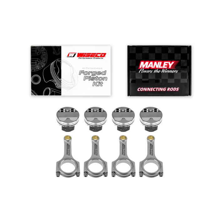 Wiseco Forged Pistons + Manley Rods for Mazda Miata MX-5 Protege 1.8l 16V BP 84.00mm +1.0mm Size CR 10.03