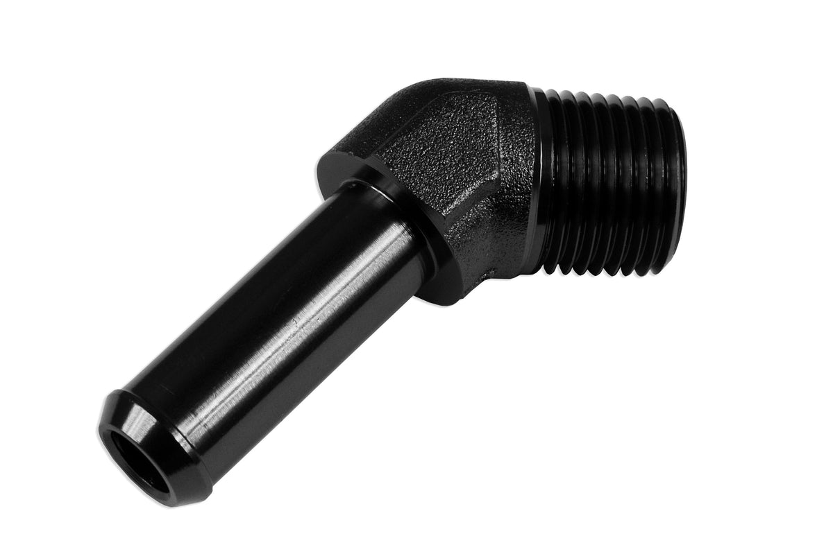 Racor 45° 1/2 NPT a espiga de 5/8"