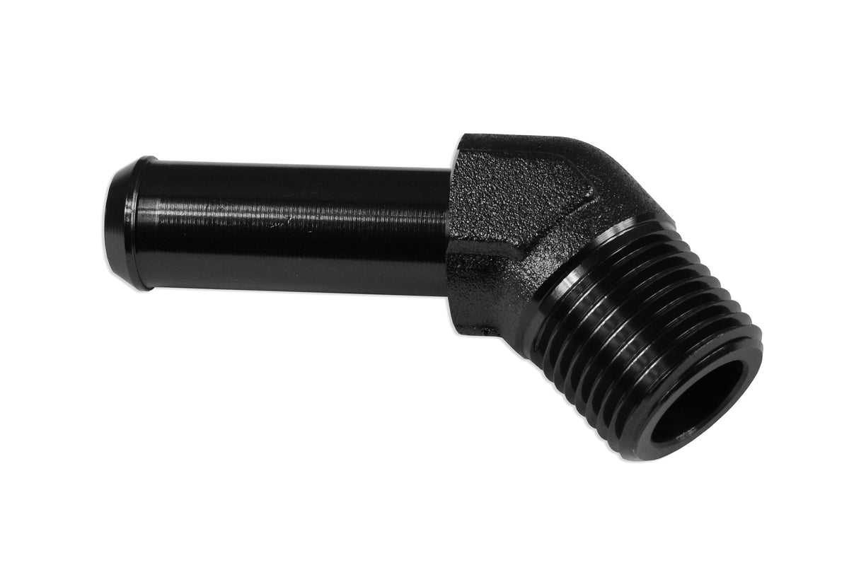 Racor 45° 1/2 NPT a espiga de 5/8"
