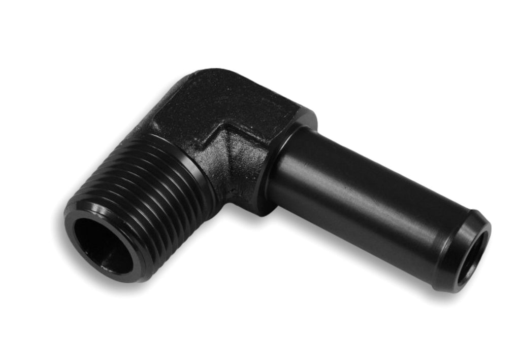 Racor 90° 1/4 NPT a espiga de 3/8"