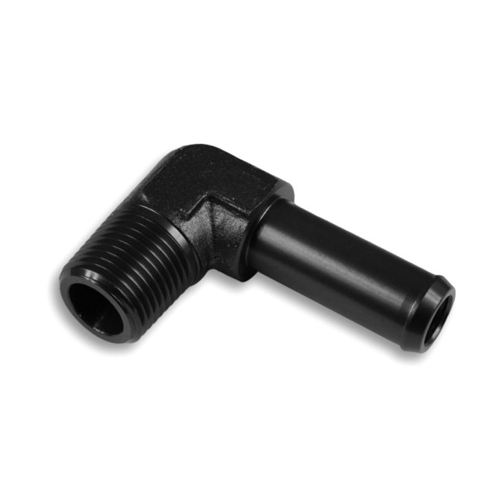90° 1/8 NPT to 1/4" Nipple Connector Black