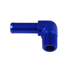 90° 1/8 NPT Connector to 1/4" Nipple Blue