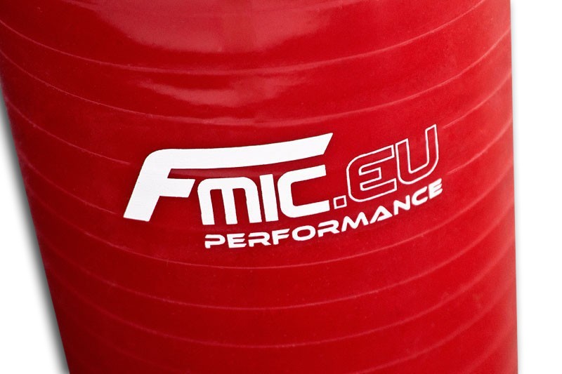 Manguito de silicona recto 89 mm rojo 10 cm