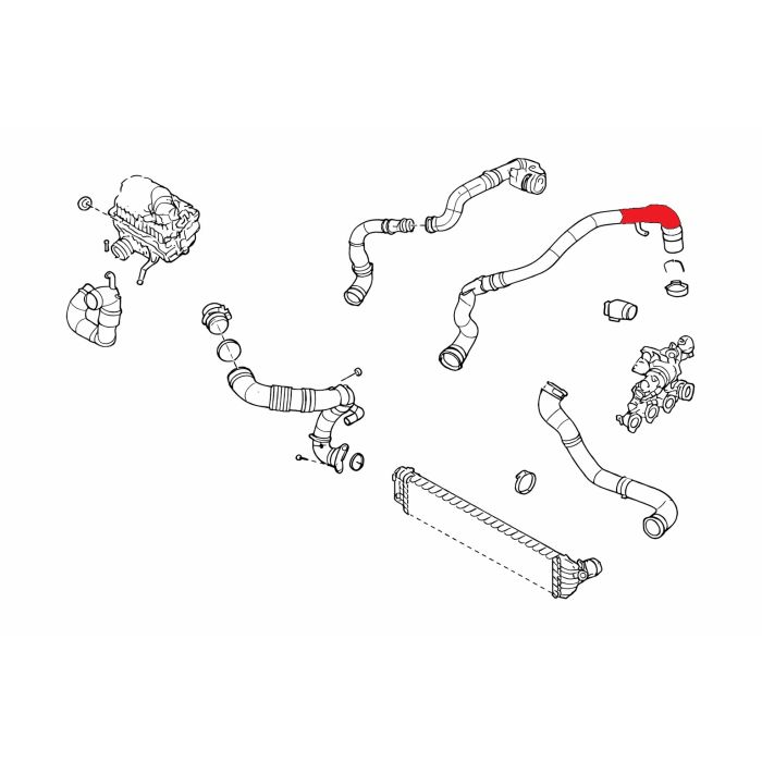 FMIC.EU Silicone Intercooler Hose for OPEL MOVANO B RENAULT MASTER III 2.3D 144605171R