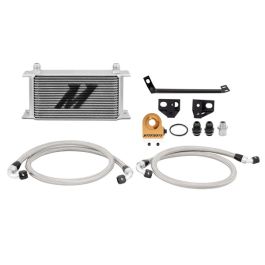 Mishimoto MMOC-MUS4-15T T-stat Oil Cooler for Ford Mustang Ecoboost 15-17 Silver