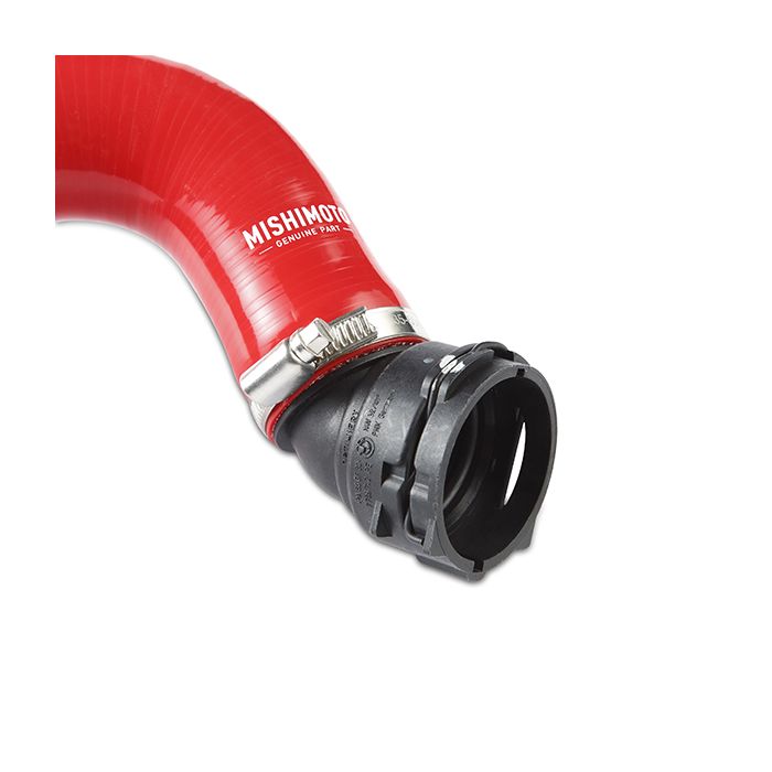 Mishimoto MMHOSE-MUS8-15URD Silicone Upper Radiator Hose for 15-17 Ford Mustang GT, Red