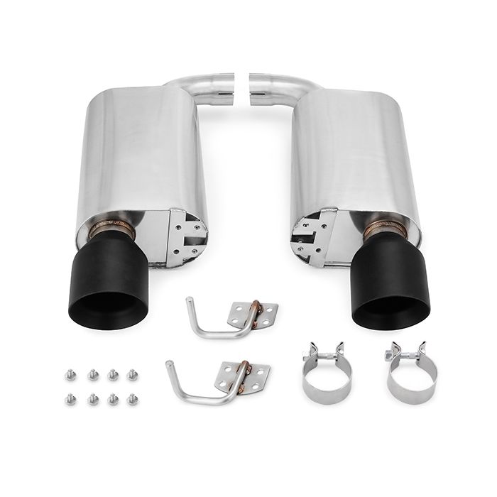 Mishimoto MMEXH-MUS8-15ASBK Black Rear Exhaust Tips for 15-17 Ford Mustang GT