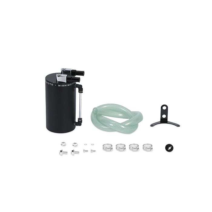 Depósito de recuperación de aceite de aluminio Mishimoto MMOCC-LAWBK - Negro arrugado grande