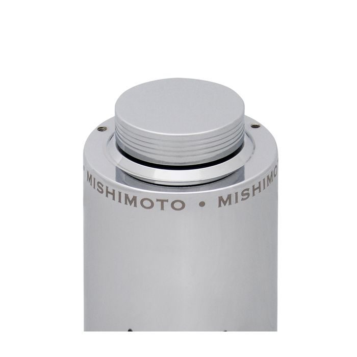 Depósito de dirección asistida de aluminio Mishimoto MMRT-PSA, color plata.