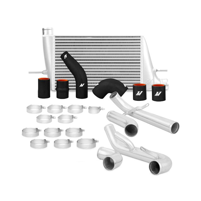 Kit de intercooler Mishimoto MMINT-EVO-10KSL para Mitsubishi Lancer Evolution X 08-15, color plata.