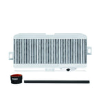 Kit de intercooler de montaje superior Mishimoto MMTMIC-STI-08SLBK para Subaru WRX STI 08+ color plata con mangueras negras.