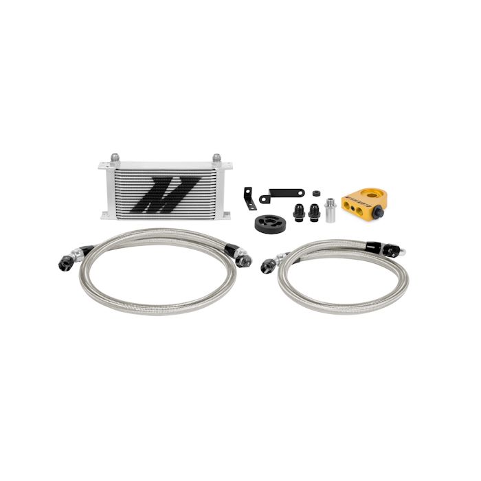 Mishimoto MMOC-WRX-08T Thermostatic Oil Cooler Kit for Subaru WRX 08-14, Silver.
