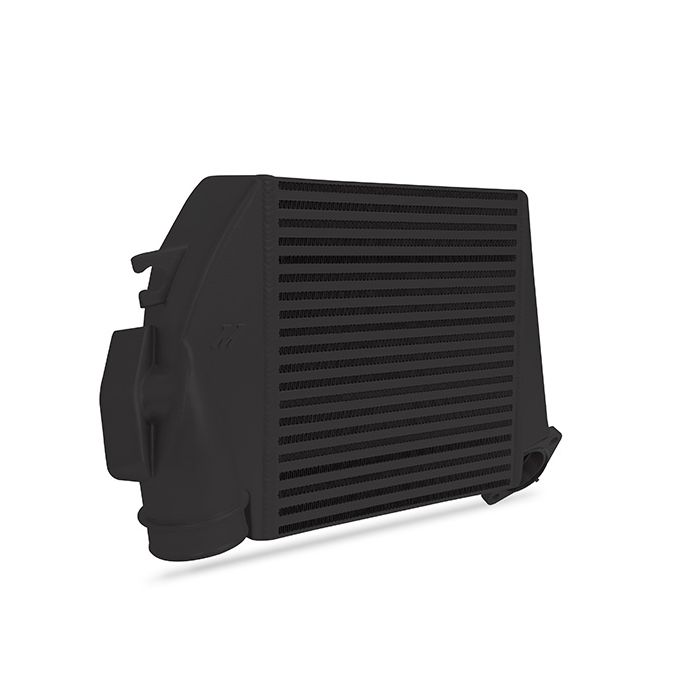 Mishimoto MMTMIC-WRX-08BKRD Top-Mount Intercooler Kit for 08-14 Subaru WRX, black with red hose.