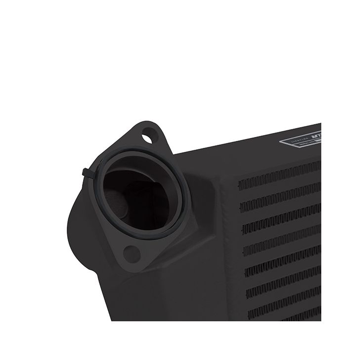 Mishimoto MMTMIC-WRX-08BKRD Top-Mount Intercooler Kit for 08-14 Subaru WRX, black with red hose.